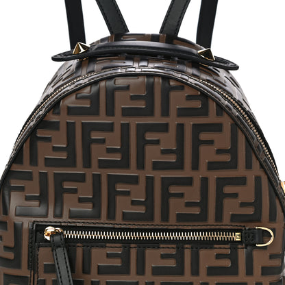 Fendi Vitello Bi-Color FF 1974 Embossed Mini Backpack Maya Black 9 of 9