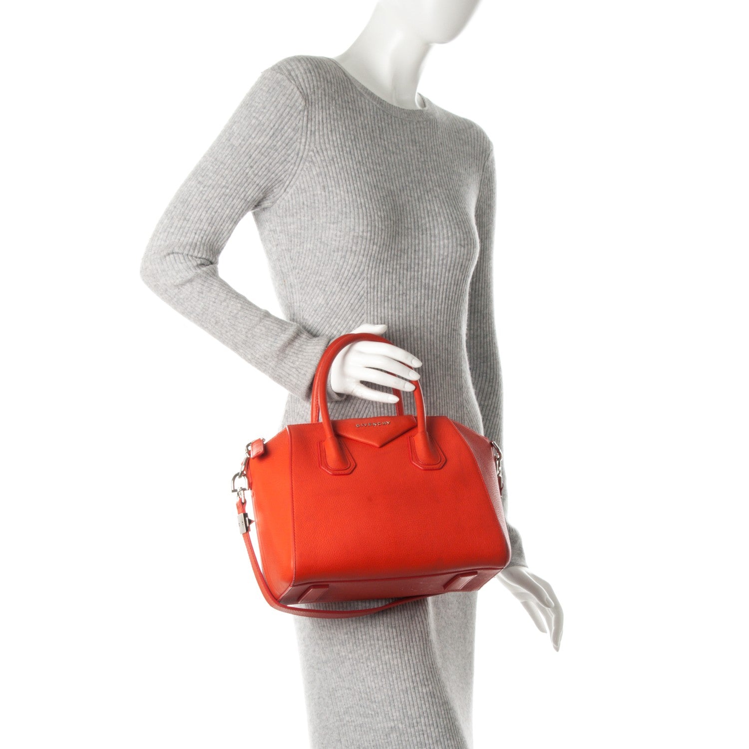 Givenchy Sugar Goatskin Mini Antigona Burnt Orange 3 of 10