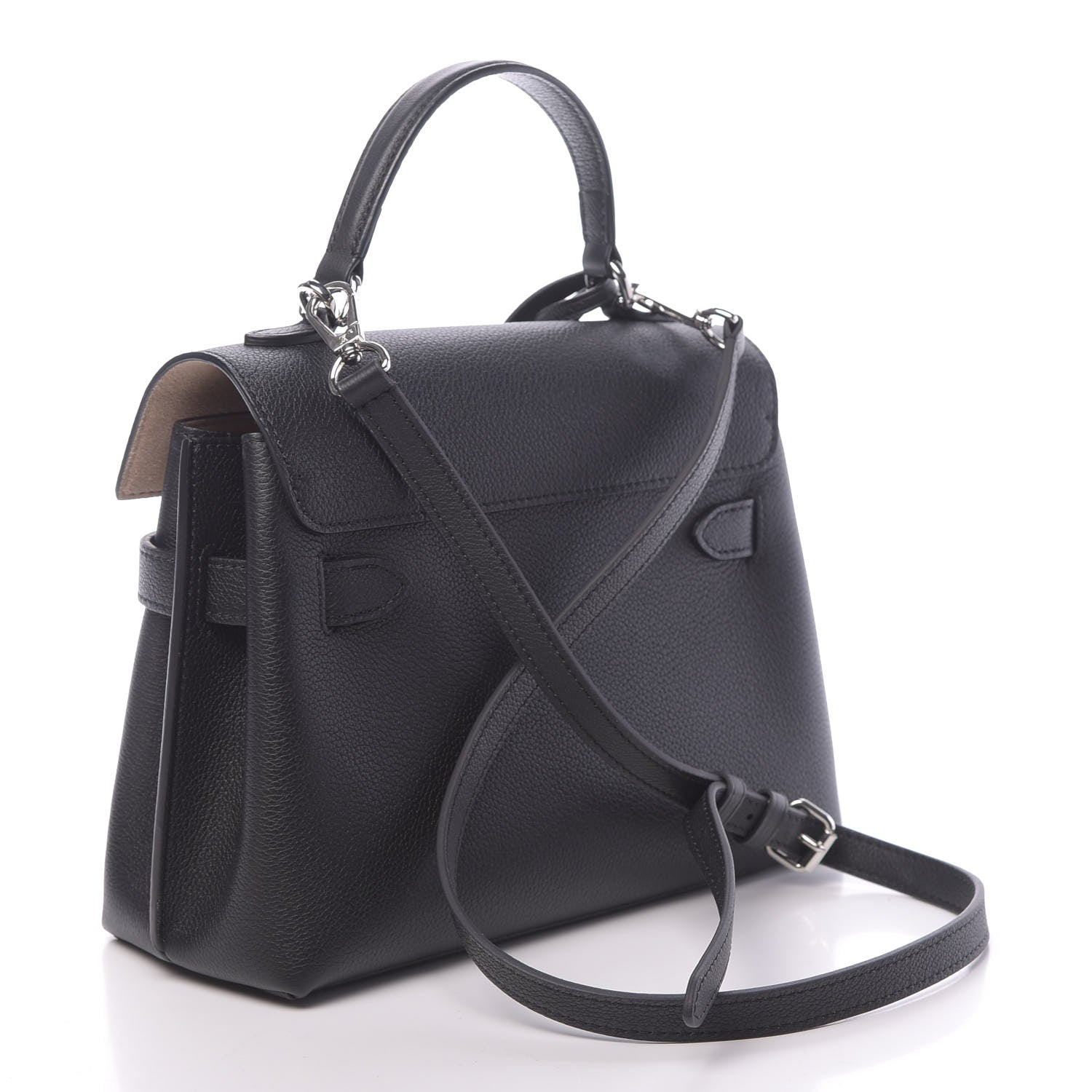 Louis Vuitton Calfskin Lockme Ever BB Black 3 of 13