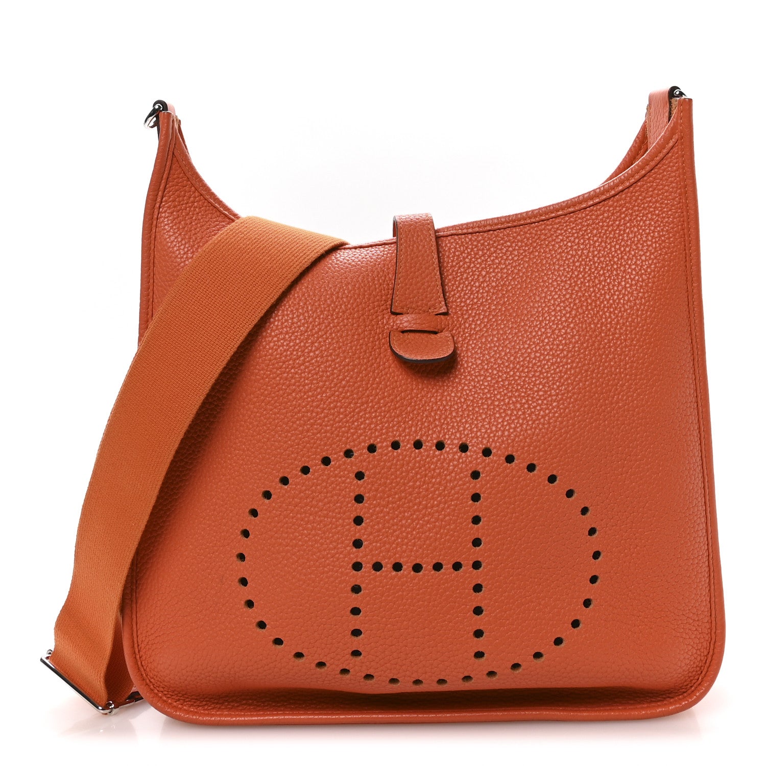 Hermes Taurillon Clemence Evelyne III GM Orange 1 of 10