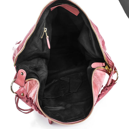 Balenciaga Agneau Giant 12 Gold Hardware Day Hobo Rose Bombon Raspberry 5 of 7