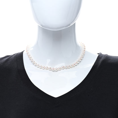 Tiffany 18K White Gold Akoya Pearl 6.5-7mm Essential Necklace 3 of 4
