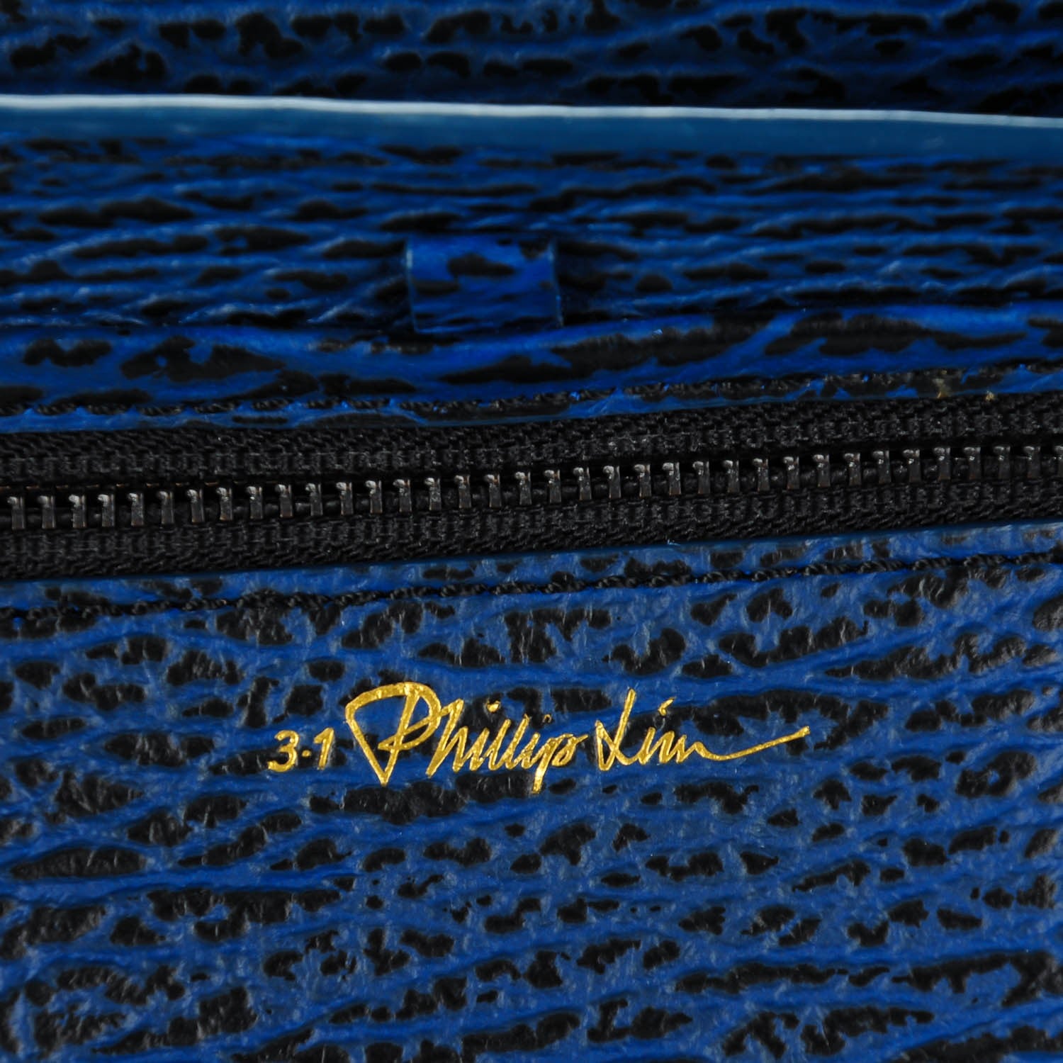 3.1 Phillip Lim 3.1 Textured Calfskin Medium Pashli Satchel Lapis 6 of 7