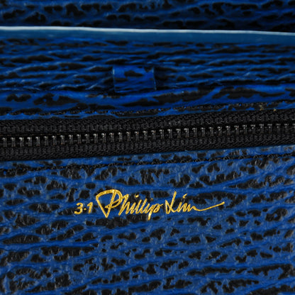 3.1 Phillip Lim 3.1 Textured Calfskin Medium Pashli Satchel Lapis 6 of 7