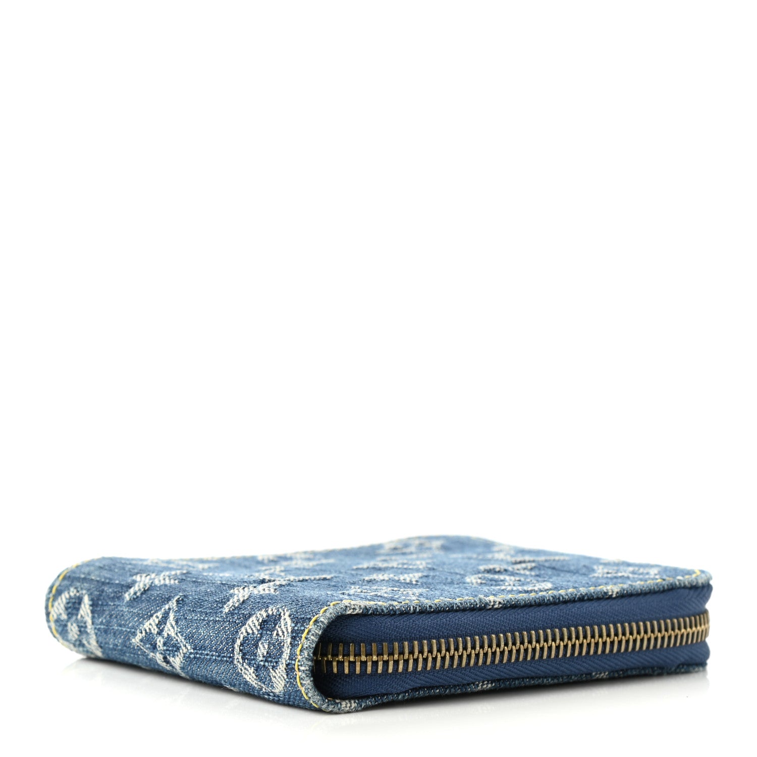 Louis Vuitton Denim Zip Compact Wallet Blue 4 of 8