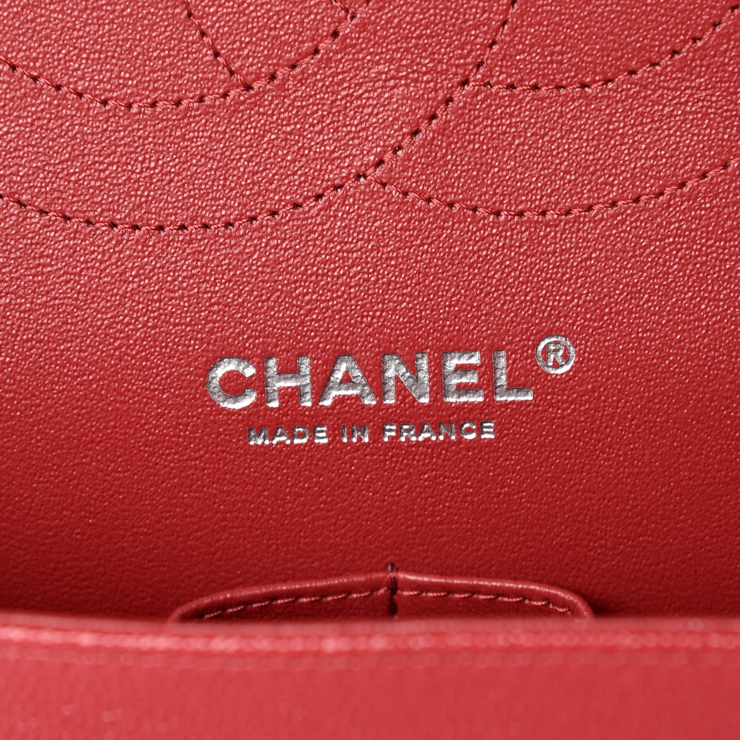 Chanel Caviar Quilted Jumbo Double Flap Red 6 of 13