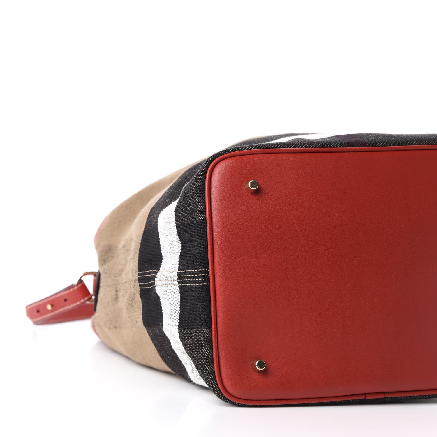 Burberry Canvas Mega Check Medium Ashby Hobo Cadmium Red 6 of 9