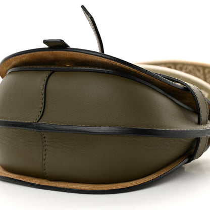 Loewe Calfskin Jacquard Mini Gate Dual Bag Autumn Green 9 of 10