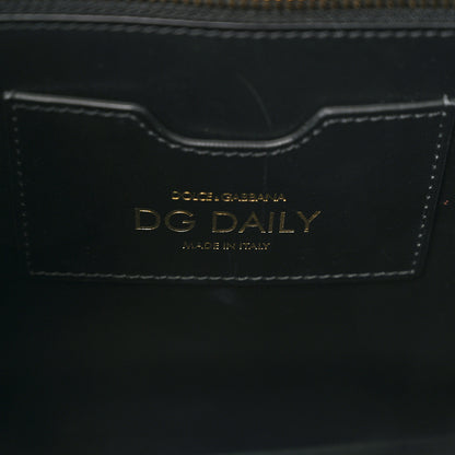 Dolce & Gabbana Calfskin Small DG Daily Shopper Tote Black 6 of 12