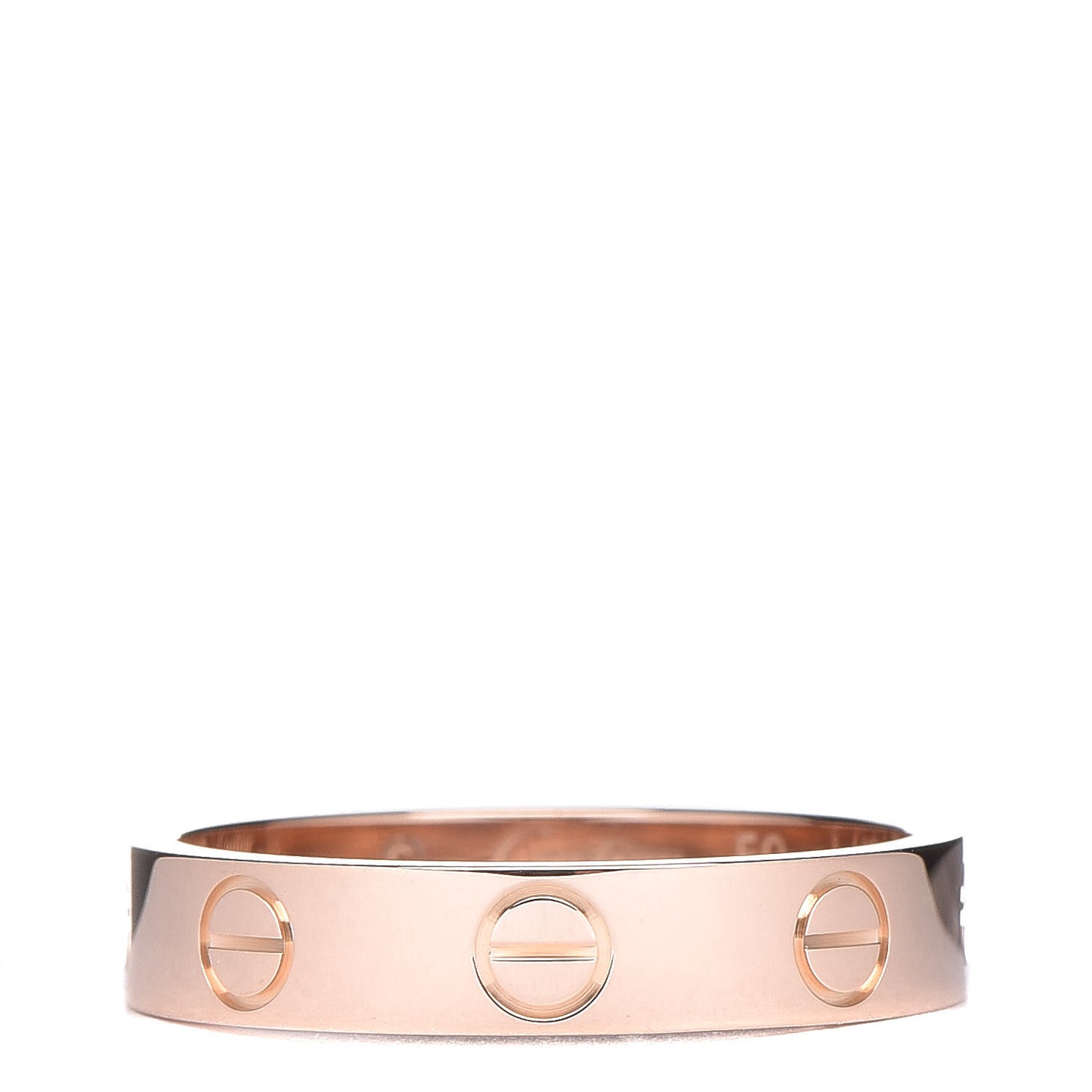 18K Pink Gold 3.5mm LOVE Wedding Band Ring 50 5.25