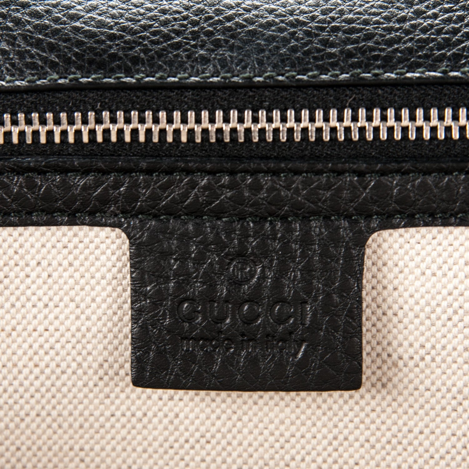 Gucci Pebbled Calfskin Large New Bamboo Top Handle Bag Black 6 of 7