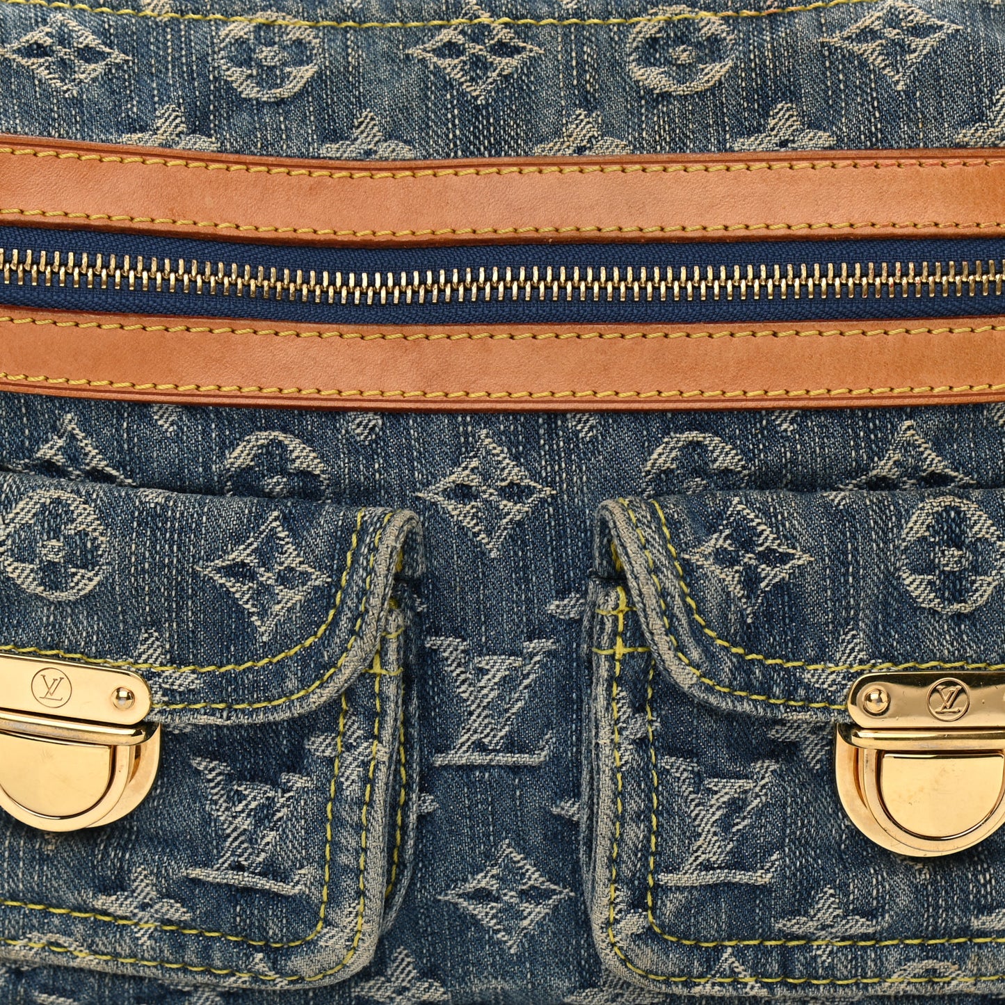 Monogram Denim Baggy PM Blue