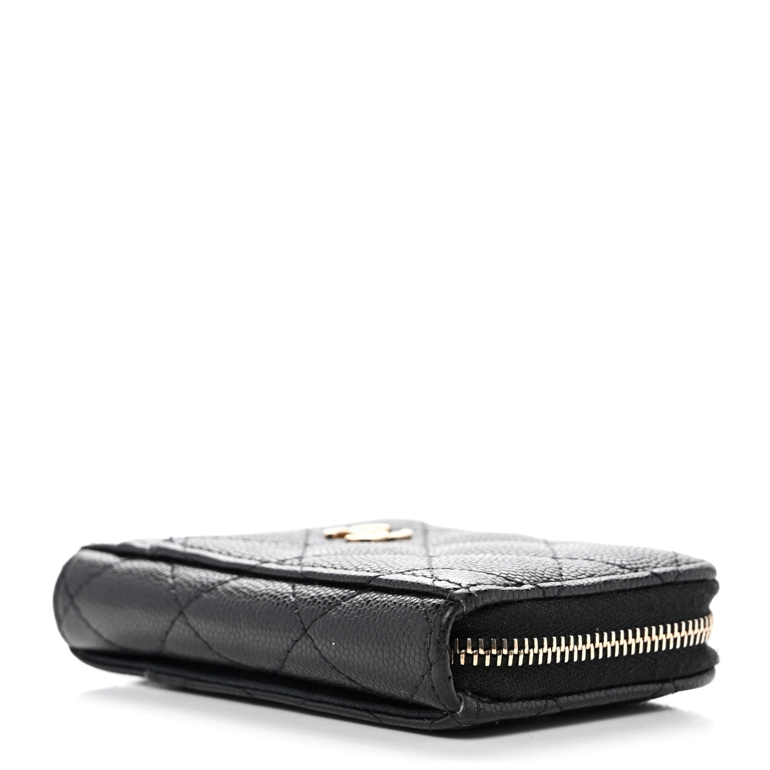 Chanel Caviar Quilted Zip Card Holder Black 4 of 7