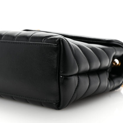 Saint Laurent Calfskin Y Quilted Monogram Small Loulou Chain Satchel Black 10 of 10