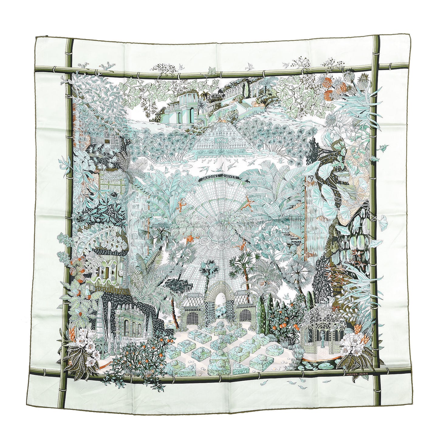 Silk Jardins D Hiver Scarf 90