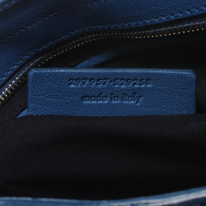 Saint Laurent Leather Mini Cabas ChYc Blue 7 of 7