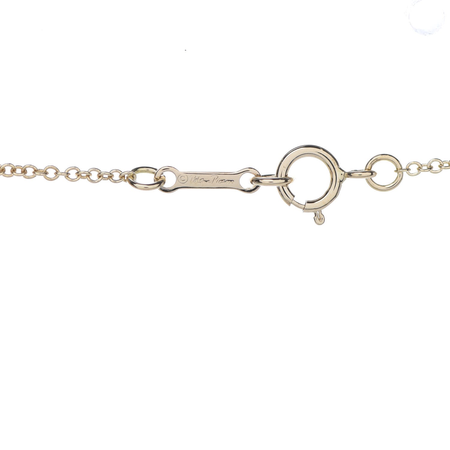 Tiffany 18K Yellow Gold Paloma Picasso Villa Paloma Heart Palm Pendant Necklace 6 of 10
