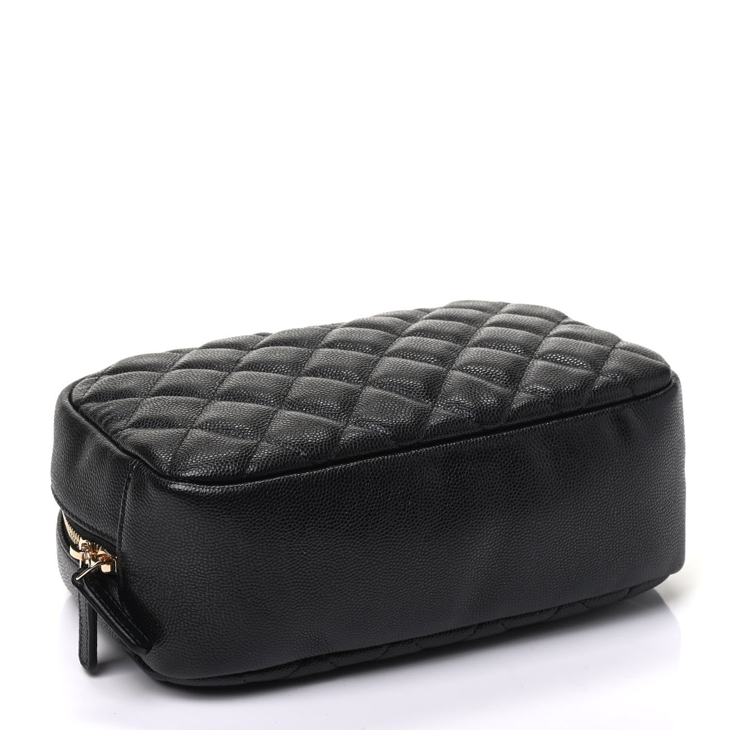 Chanel Caviar Quilted Curvy Pouch Cosmetic Case Black 4 of 7