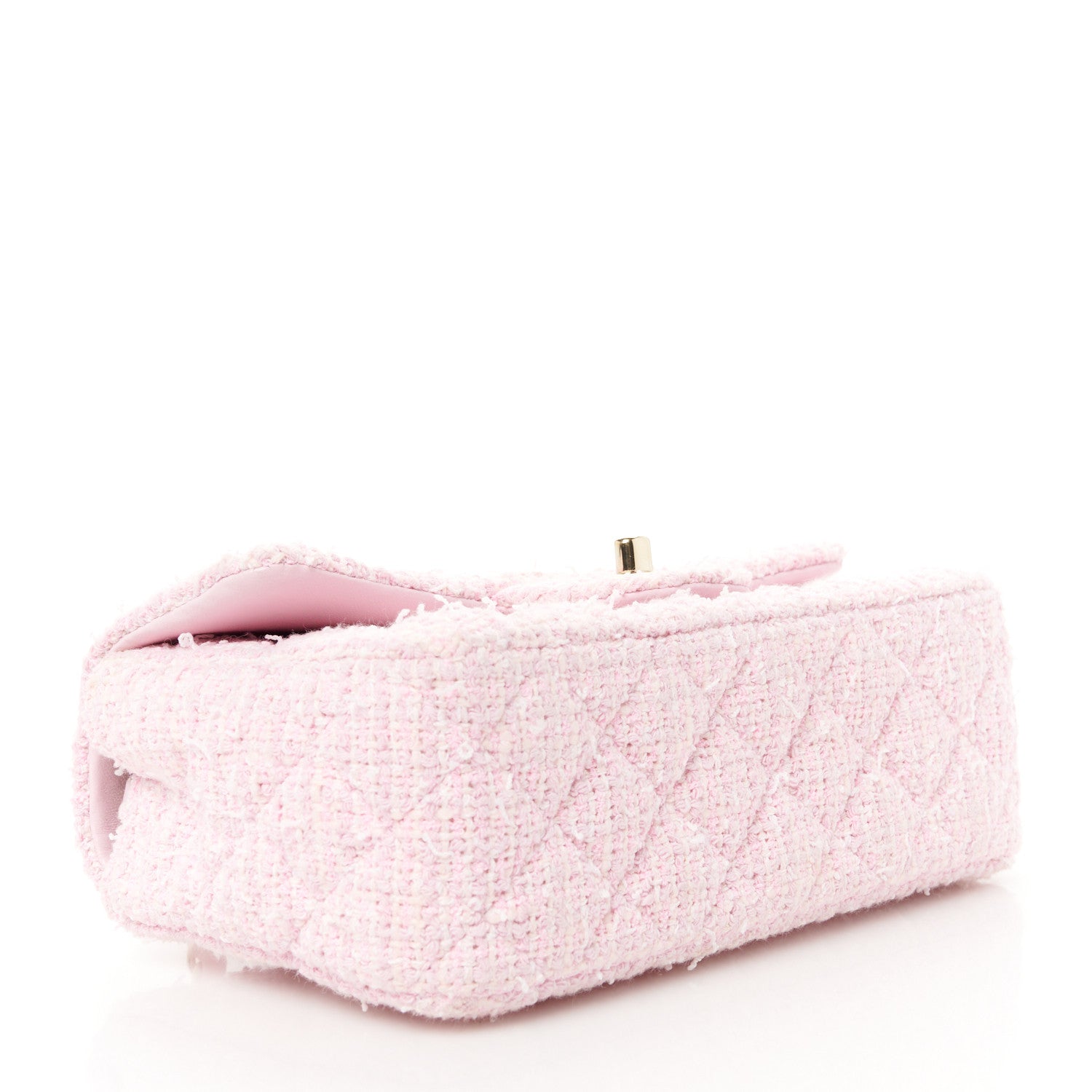 Chanel Tweed Quilted Mini Rectangular Flap Pink 4 of 11