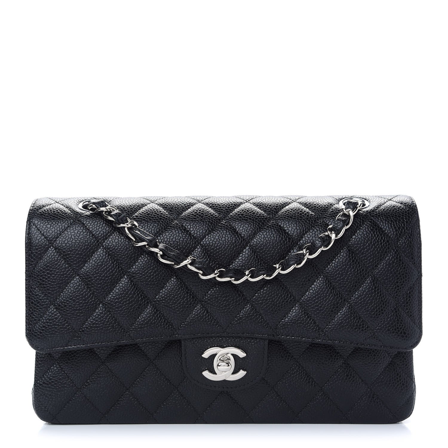 Chanel Caviar Quilted Medium Double Flap Black 1 of 9