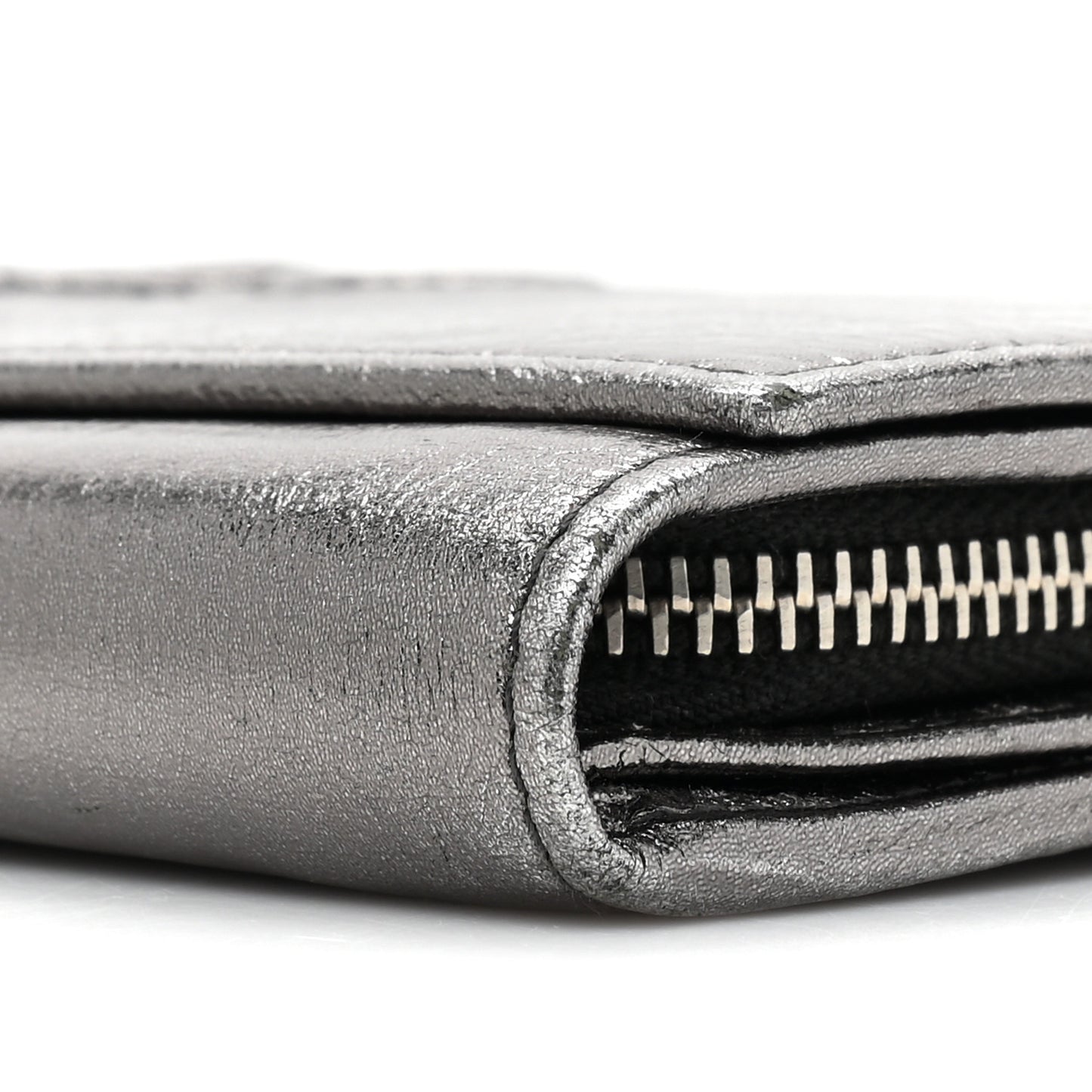Metallic Calfskin Monogram Belle De Jour Clutch Silver