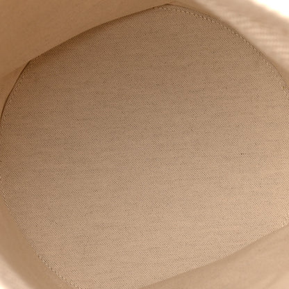 Saint Laurent Diagonal Canvas Calfskin Rive Gauche Bucket Bag Beige 5 of 12