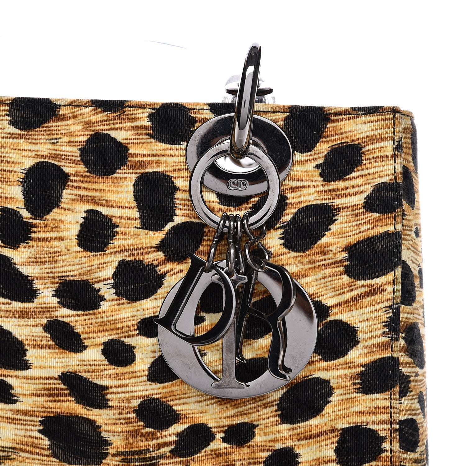 Christian Dior Canvas Leopard Print Medium Lady Dior 13 of 13