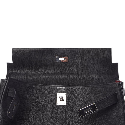 Hermes Fjord Horseshoe Kelly Retourne 40 Black Rouge H 11 of 33