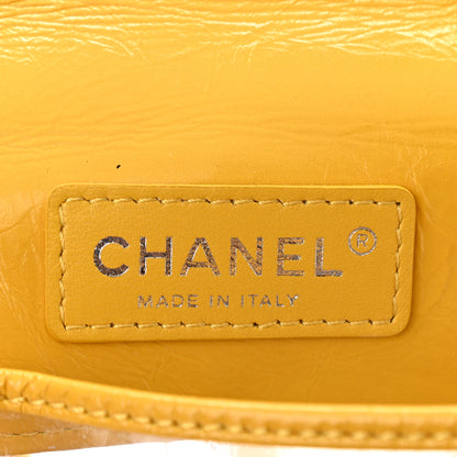 Chanel Crumpled Calfskin PVC Quilted Backpack Yellow 7 of 10