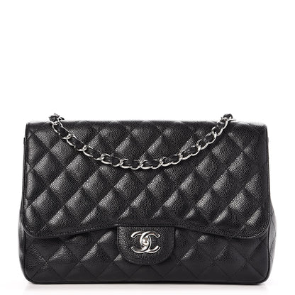 Chanel Caviar Quilted Jumbo Single Flap Black 1 of 10
