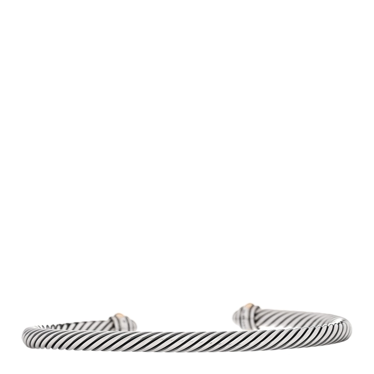 Sterling Silver 18K Yellow Gold 4mm Cable Classics Bracelet