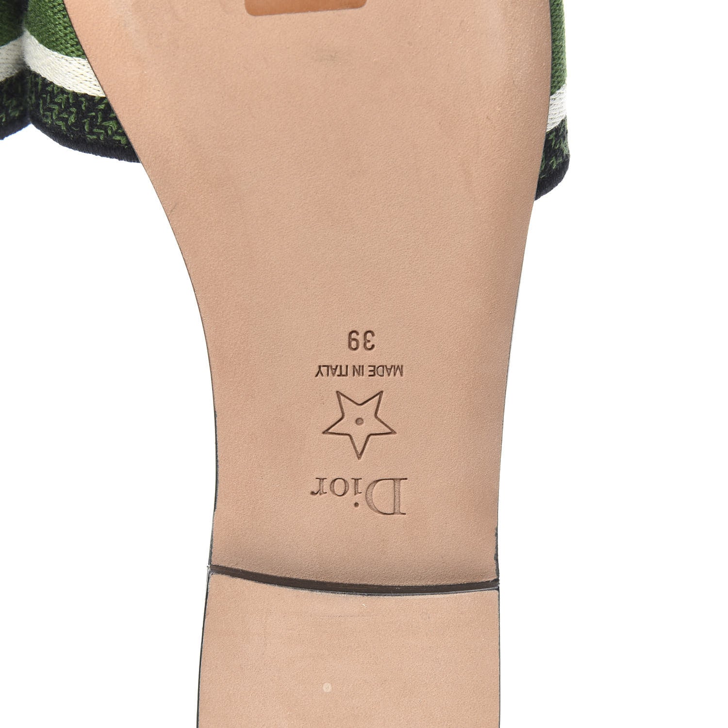 Christian Dior Canvas Embroidered Animals Dway Mules Slide Sandals 39 Green 6 of 8