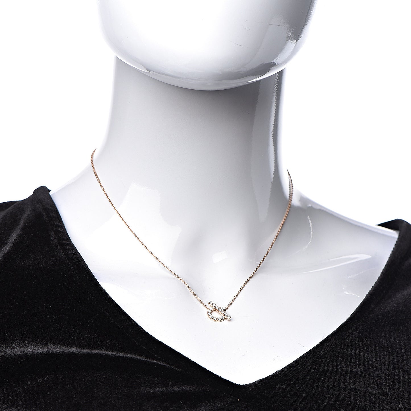 18K Rose Gold Diamond Finesse Pendant Necklace