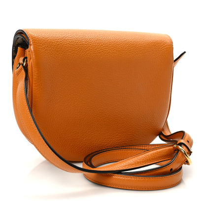 Salvatore Ferragamo Grained Calfskin Gancini Crossbody Flap Orange 2 of 8
