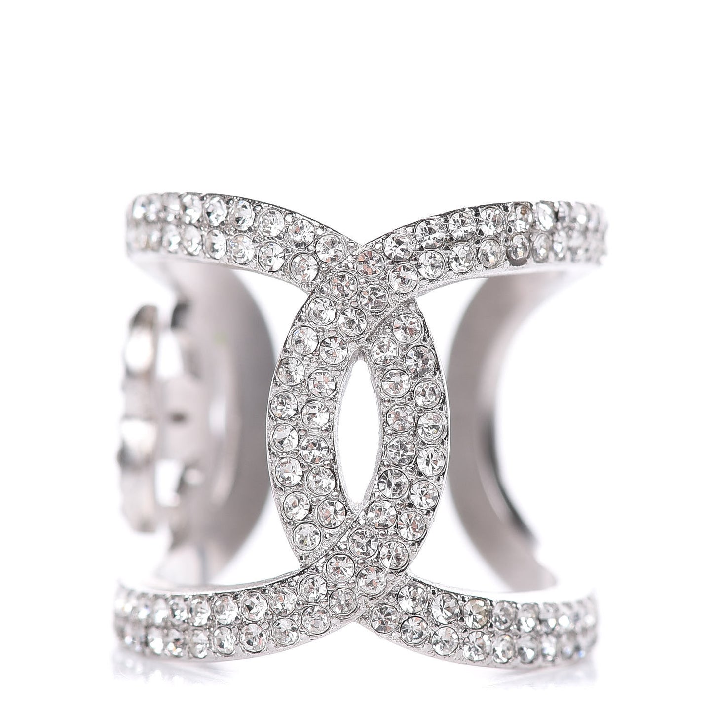 Crystal CC Ring 5.5 Silver