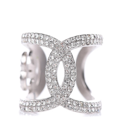 Chanel Crystal CC Ring 5.5 Silver 1 of 5
