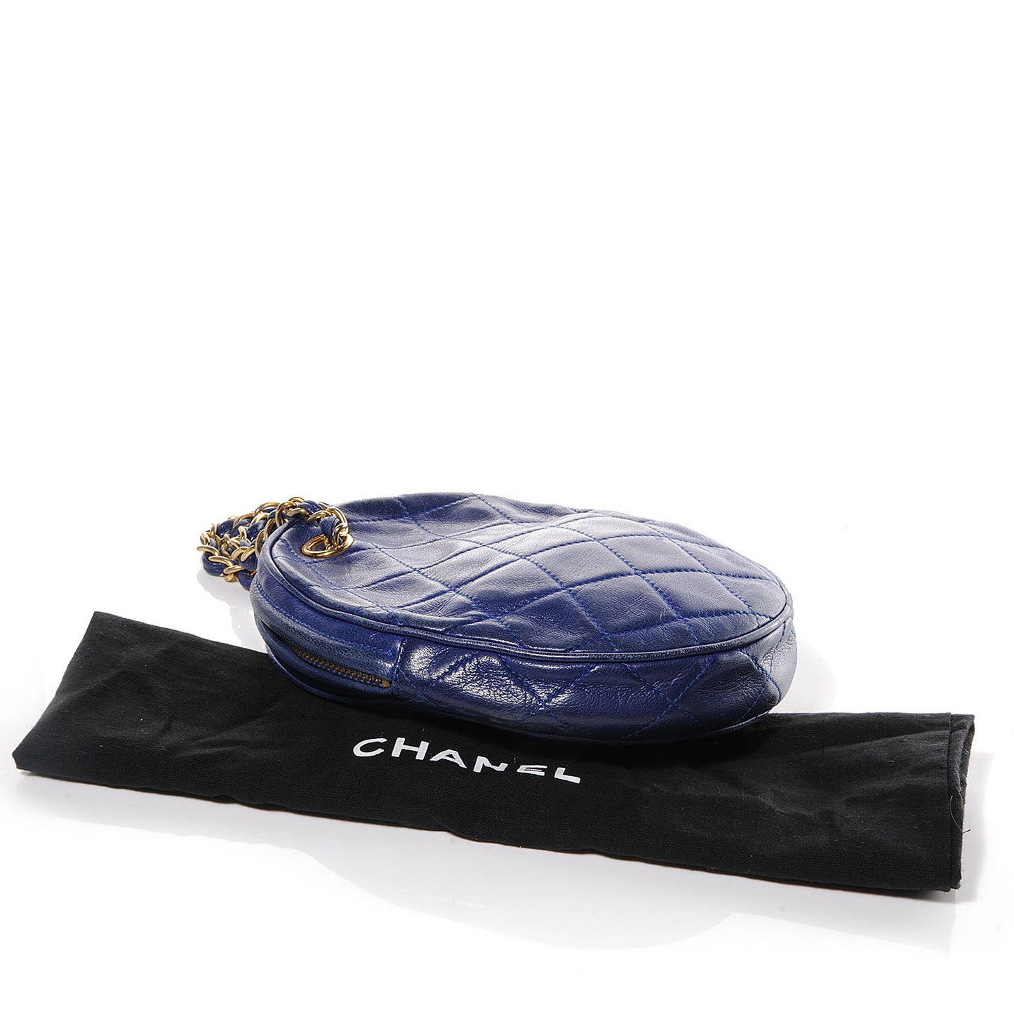 Lambskin Quilted Shoulder Bag Blue