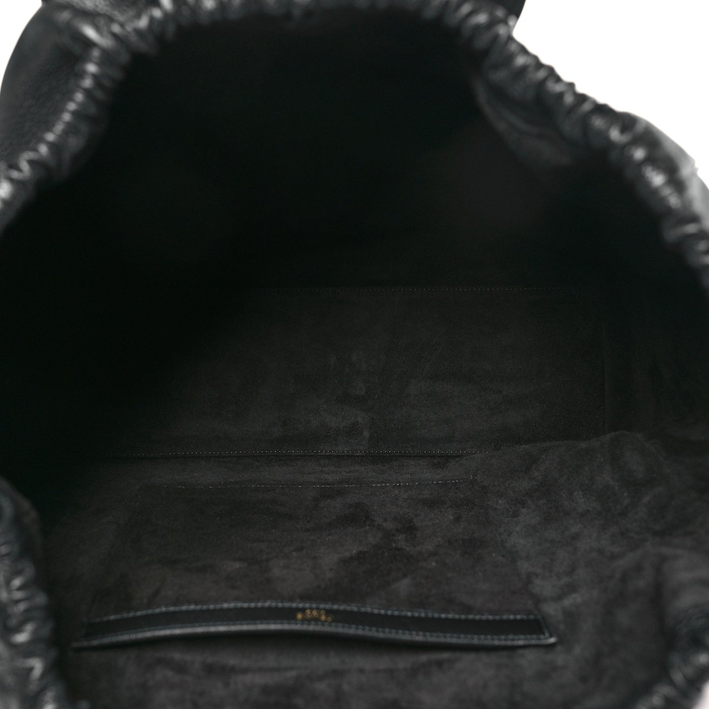Smooth Calfskin Cuir Triomphe Cabas Drawstring Black