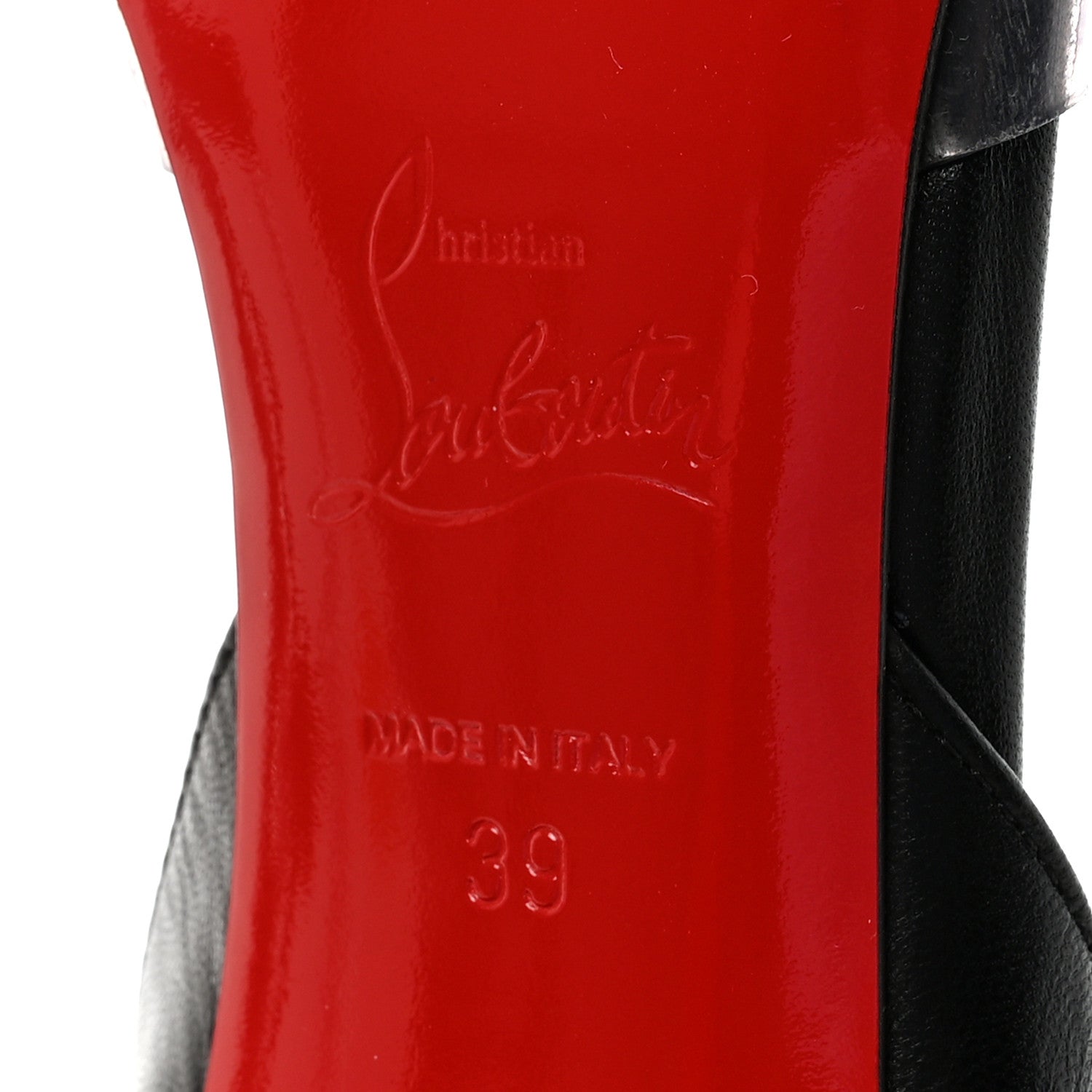 Christian Louboutin Calfskin PVC Multimiss 100 Pumps 39 Black 7 of 8