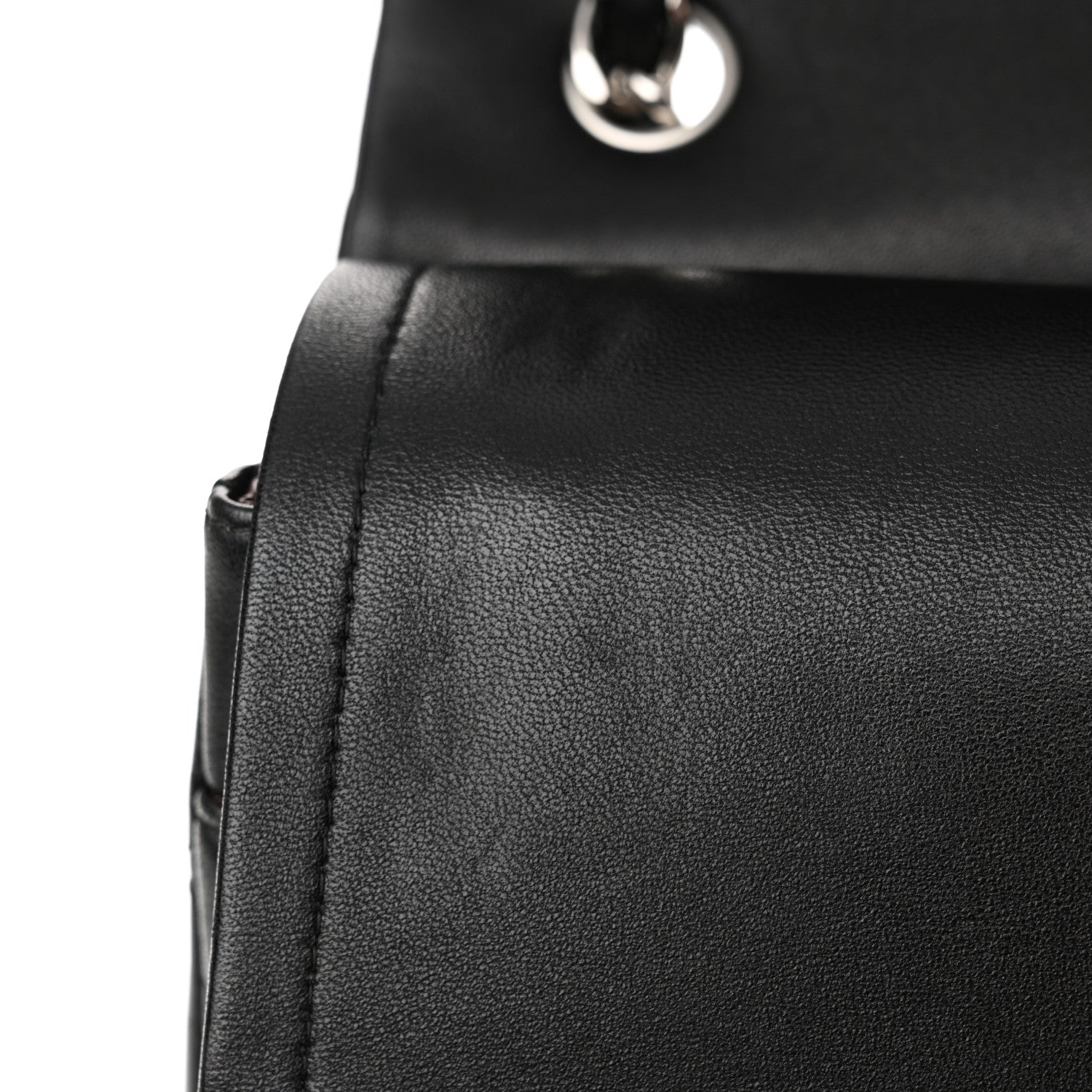Chanel Lambskin Quilted Jumbo Double Flap Black 13 of 17