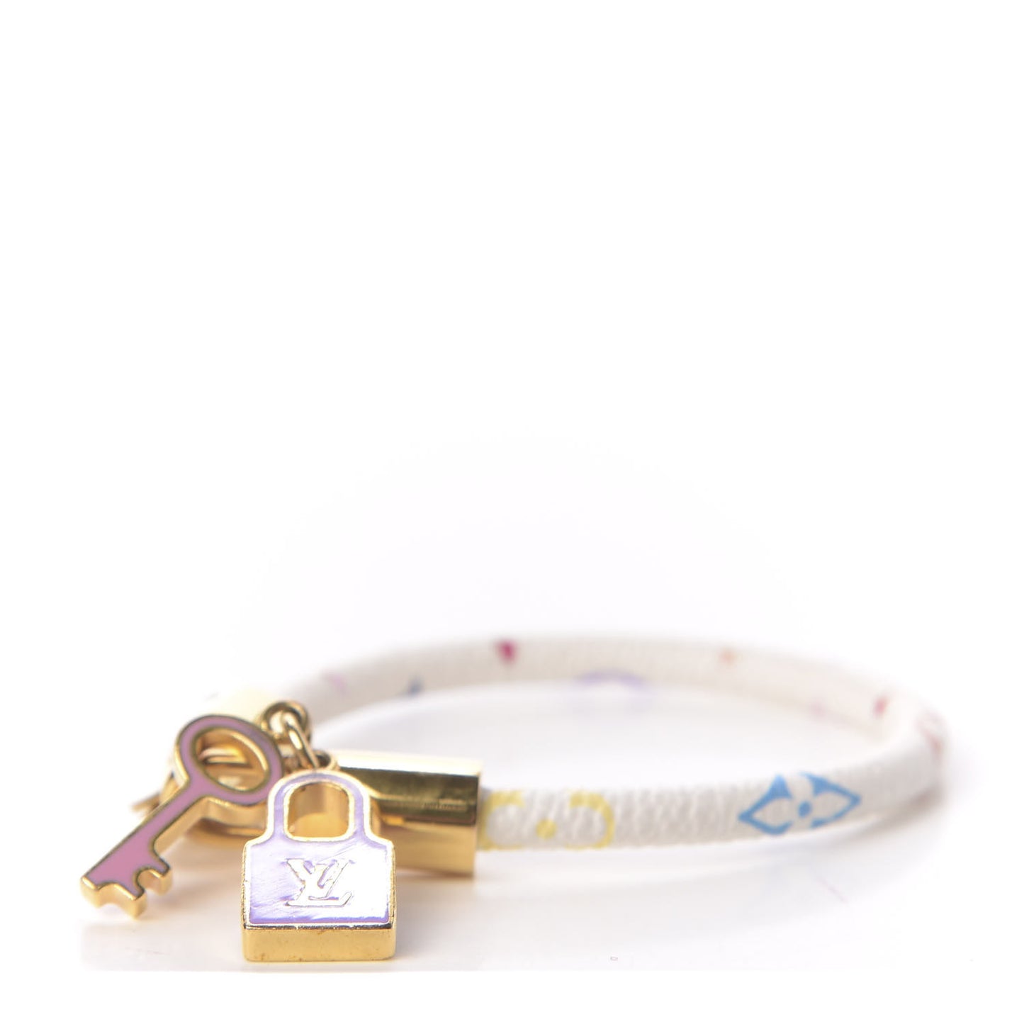 Monogram Multicolor Luck It Bracelet 17 White