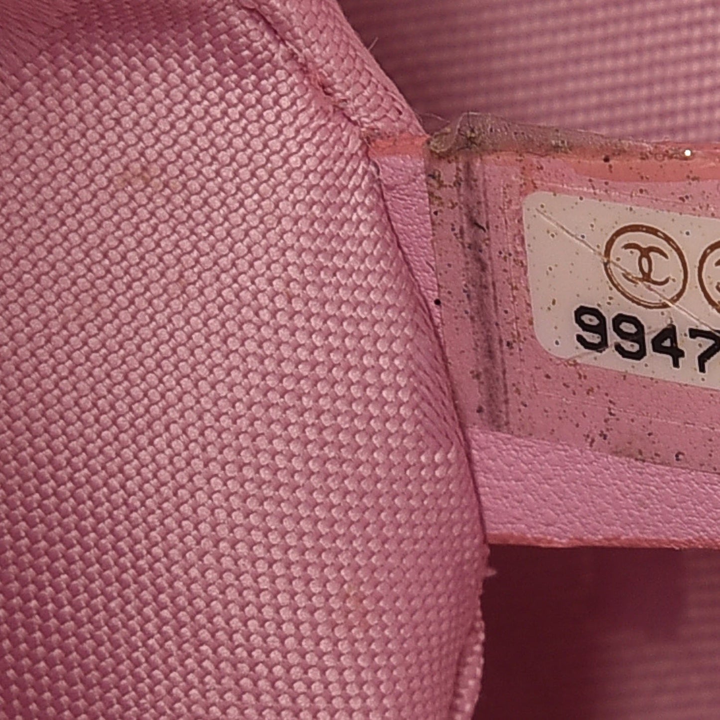 Calfskin Quilted Cambon Camera Bag Pink Black