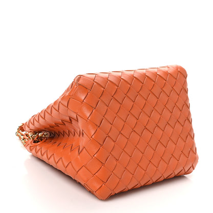 Bottega Veneta Nappa Intrecciato Small Parachute Chain Shoulder Bag Burned Orange 4 of 9