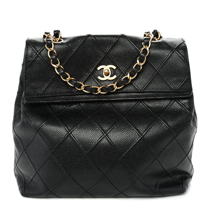 Chanel Caviar Diamond Quilted Flap Shoulder Bag Black 1 of 10