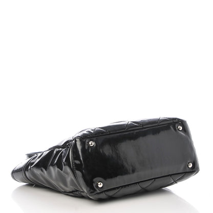 Chanel Vinyl Quilted Small Paris Biarritz Tote Black 4 of 7