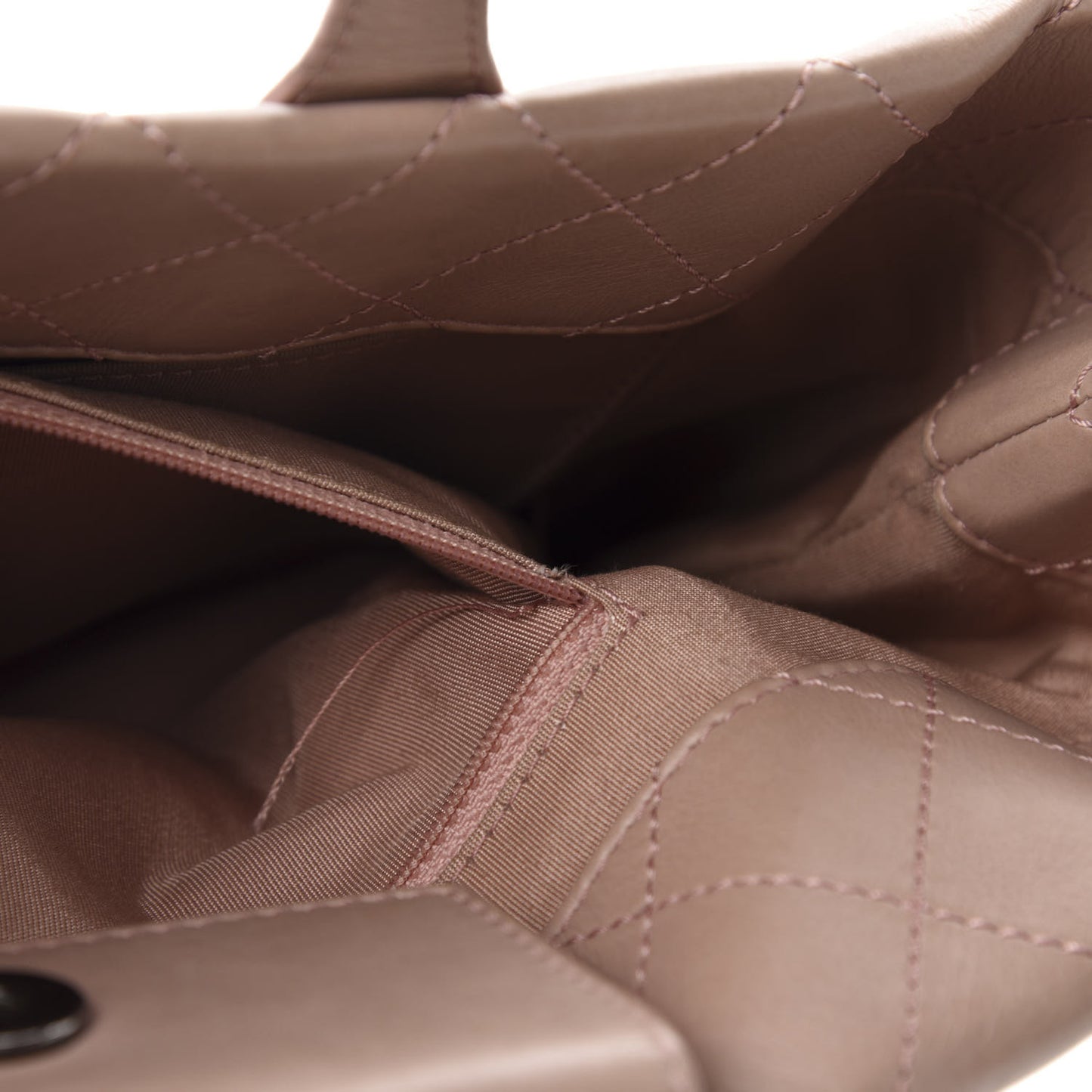 Calfskin Quilted Small Easy Shopping Tote Light Pink