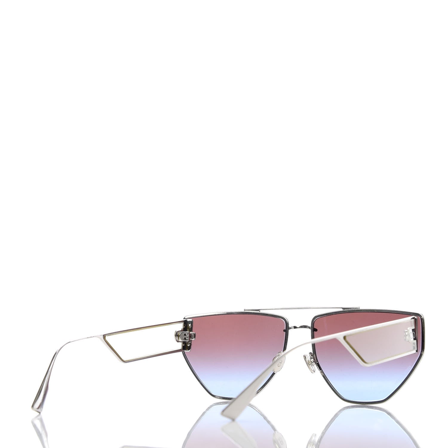 Christian Dior Clan 2 Aviator Sunglasses Pink Silver 4 of 7