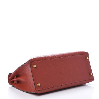 Hermes Chevre Mysore Kelly Sellier 28 Vermillion 5 of 40