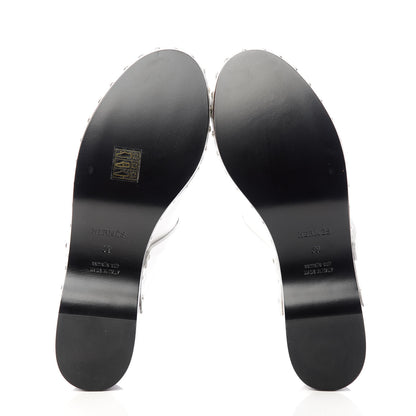 Hermes Calfskin Carlotta Mules 39 White 6 of 10