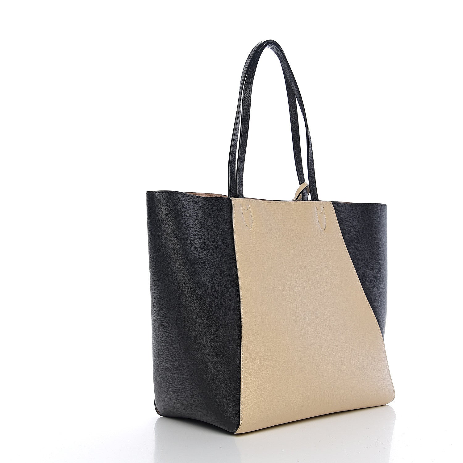Louis Vuitton Calfskin Lockme Cabas Vanille Black 2 of 9